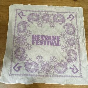 Rare Revolvefestival Coachella Cotton Bandana Scarf Beige